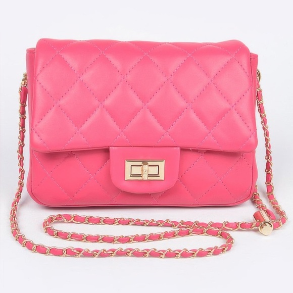 Shannel’s Closet Handbags - Quilted Faux Leather Flap Bag